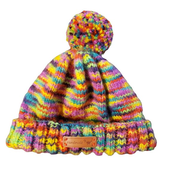 Handmade Rainbow Hat, Scarf and Mittens Set - Picture 2 of 10